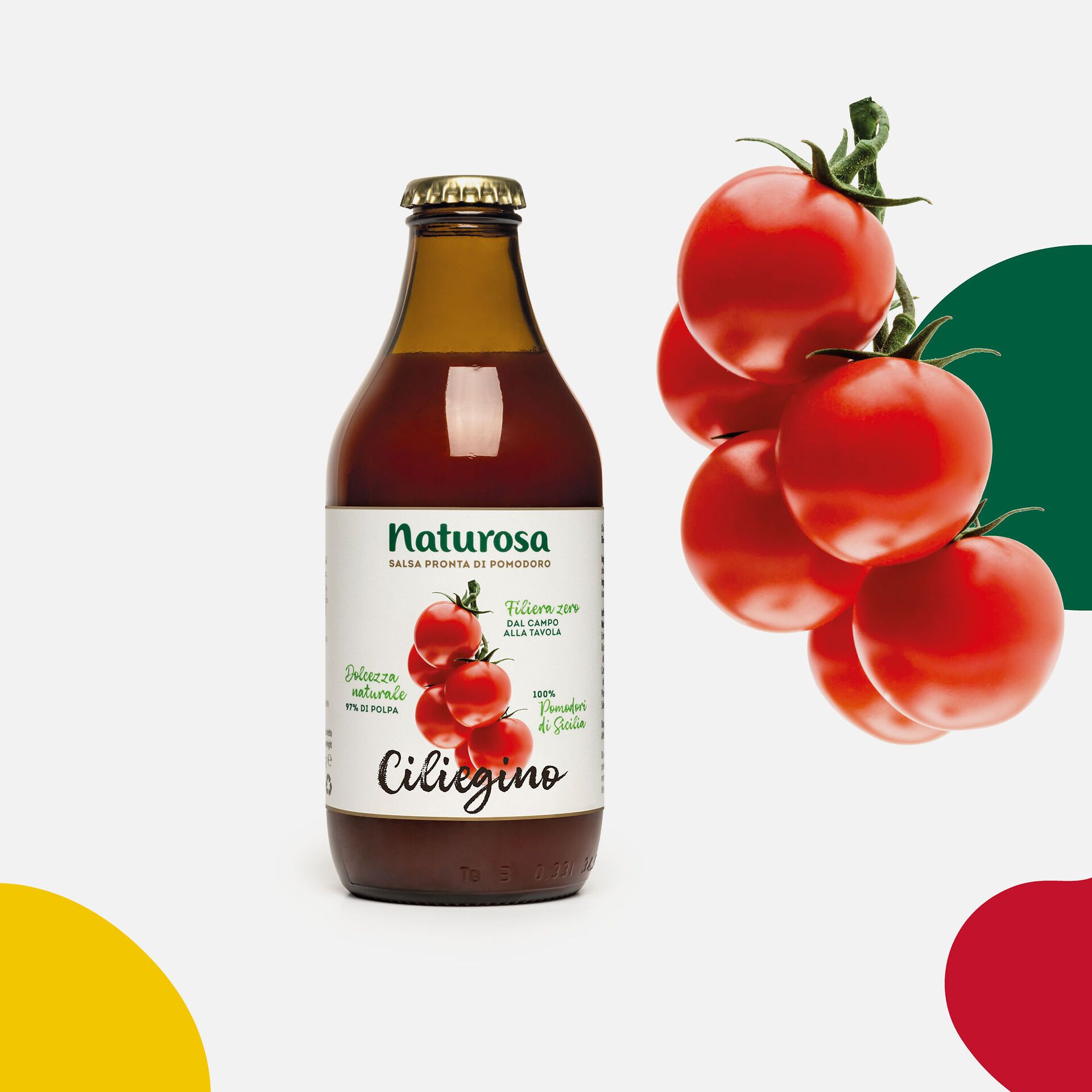 Progettazione etichetta per la passata di pomodori ciliegino