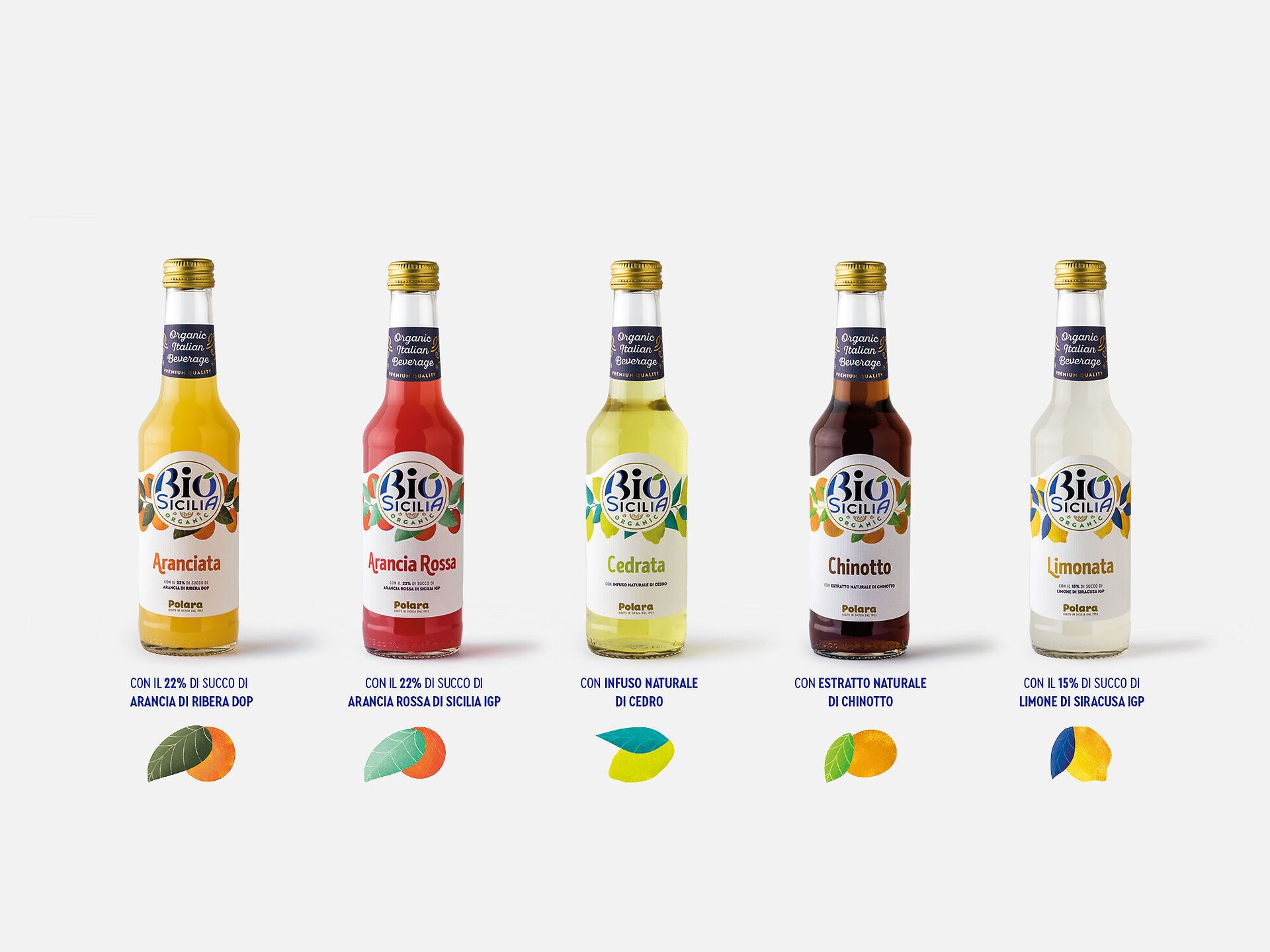 Packaging per la linea Bio Sicilia di Polara