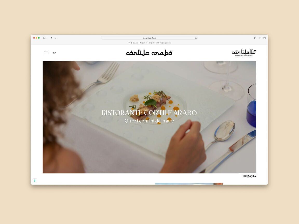 Sito web per Cortile Arabo