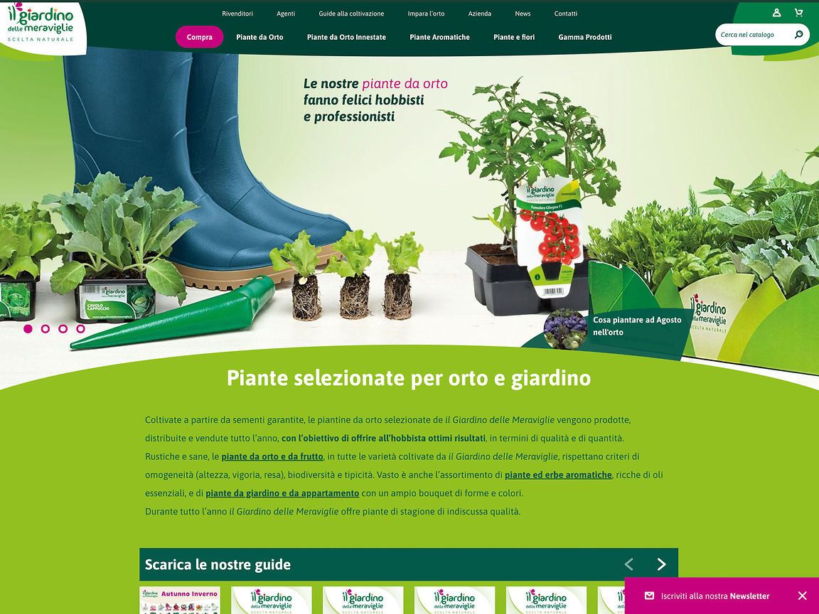 E-commerce piantine da orto per Il Giardino delle Meraviglie