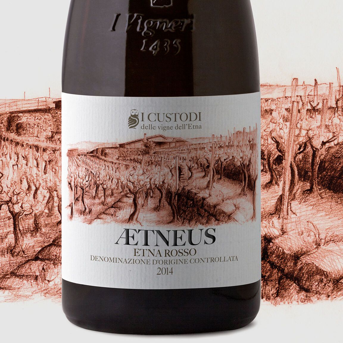 Etichette per i vini de I Custodi delle Vigne dell&amp;#039;Etna