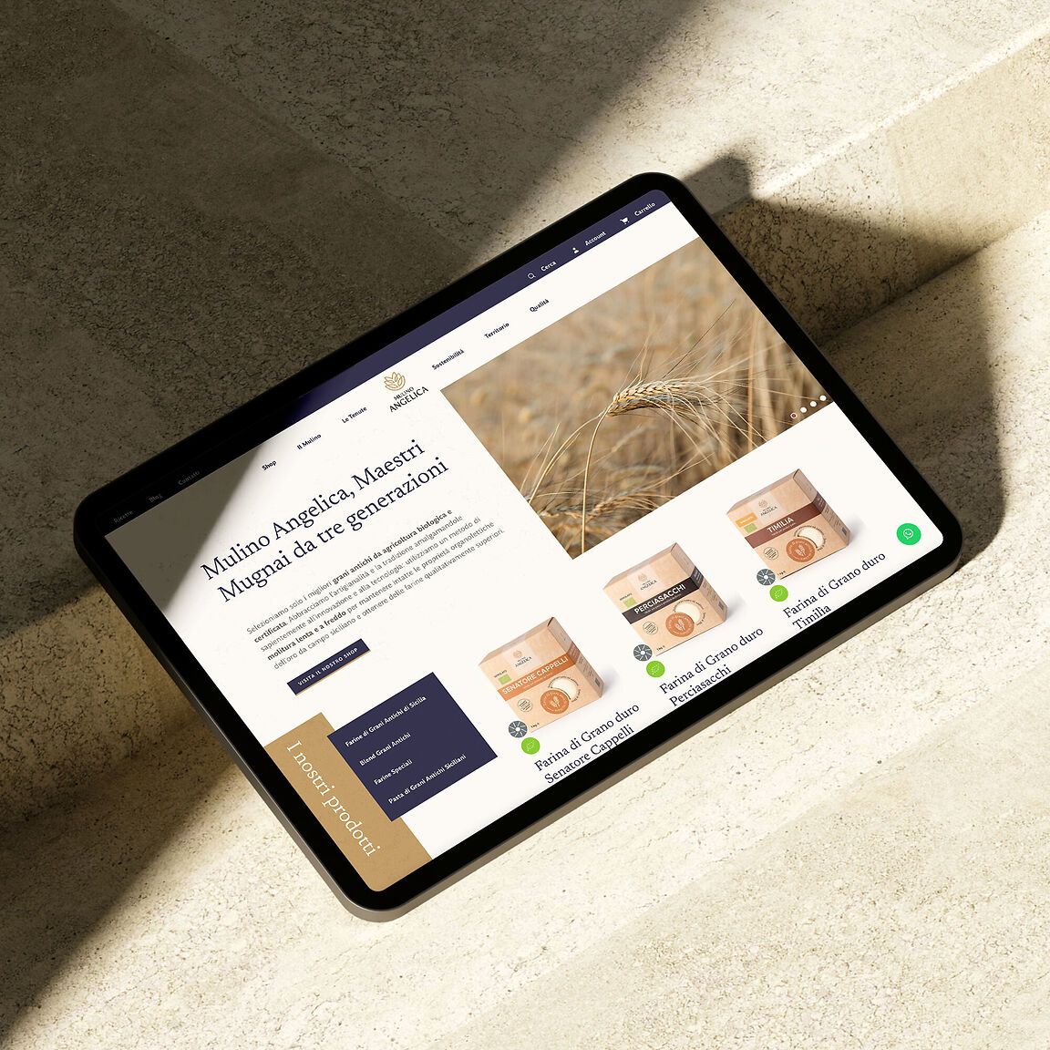 Sito e-commerce per Mulino Angelica
