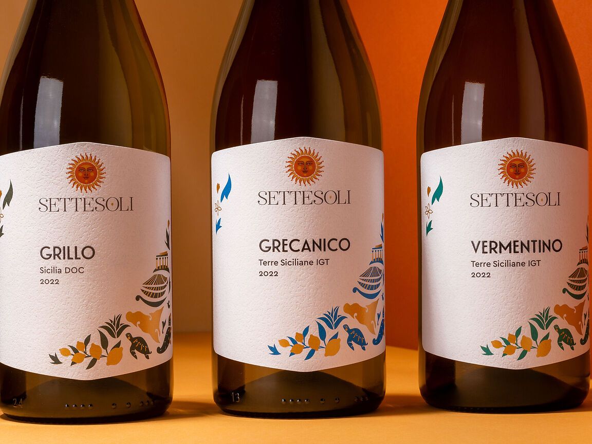 Packaging design vini Settesoli